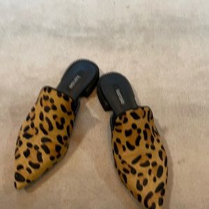 Leopard slip on shoes size 6 1/2